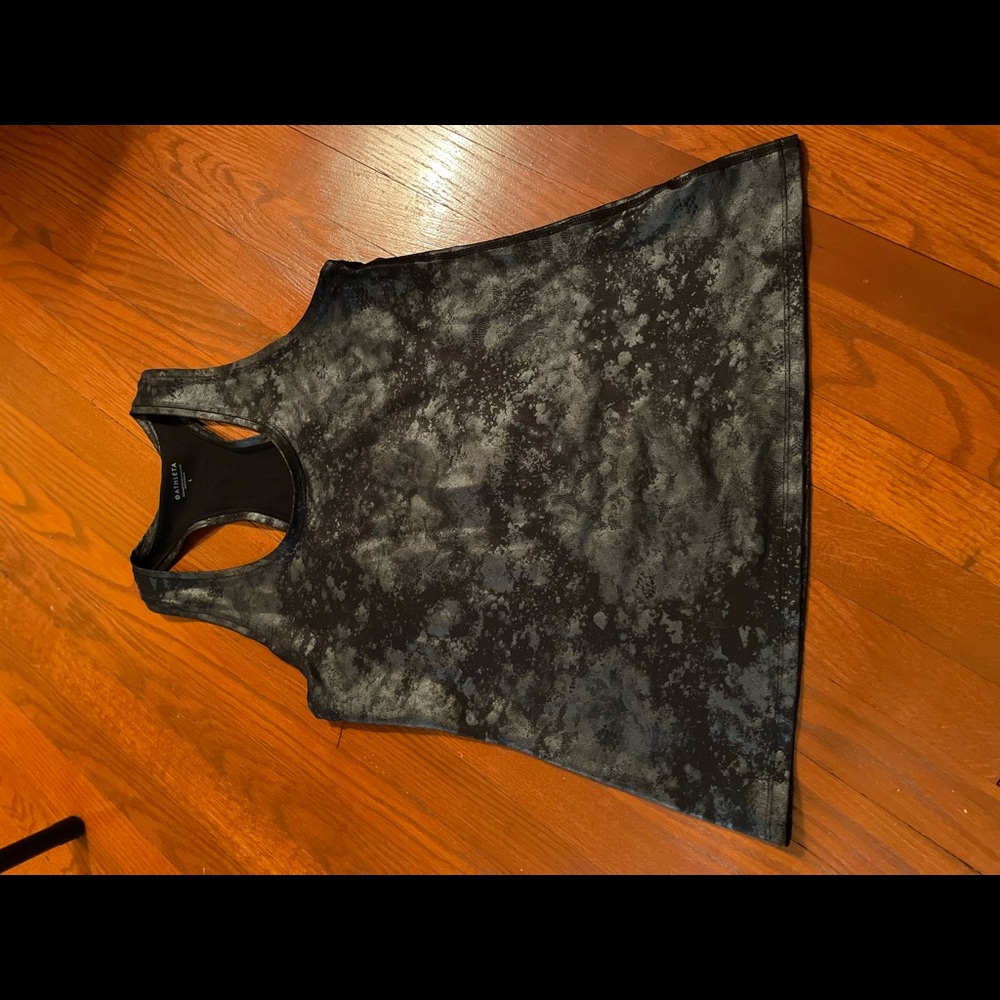 Athleta black shimmer tank top